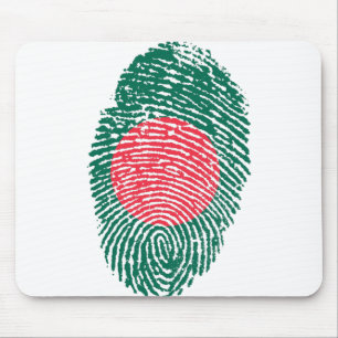 Bangladesh Flag Fingerprint Country Pride Mouse Pad