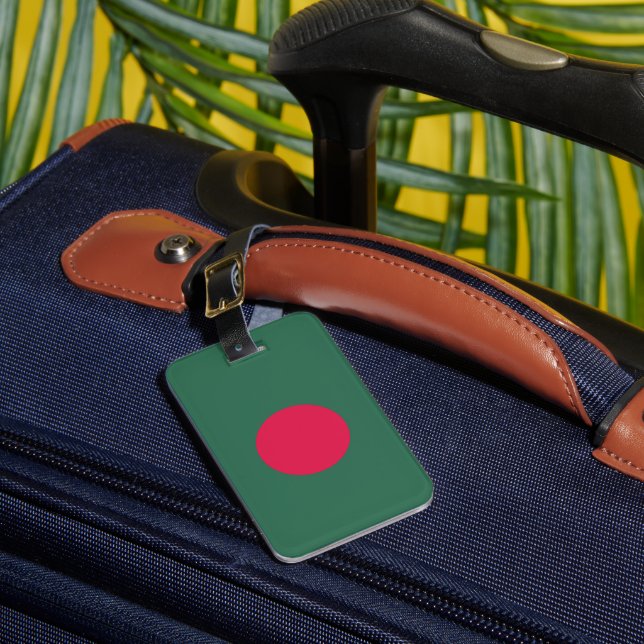 Bangladesh flag luggage tag (Front Insitu 1)