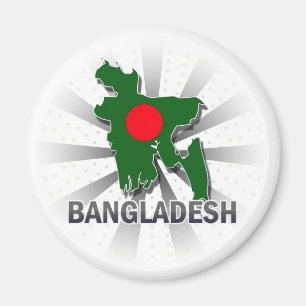 Bangladesh Flag Map 2.0 Magnet