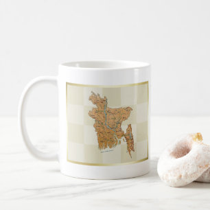 Bangladesh Flag + Map Mug
