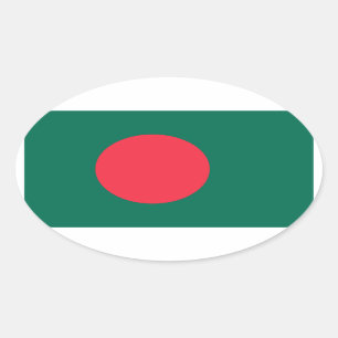Bangladesh Flag Oval Sticker
