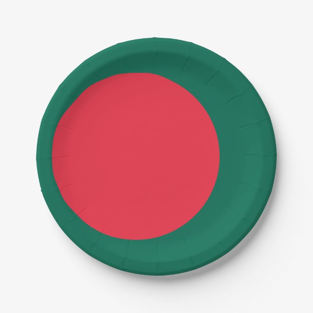 Bangladesh Flag Paper Plate (Front)