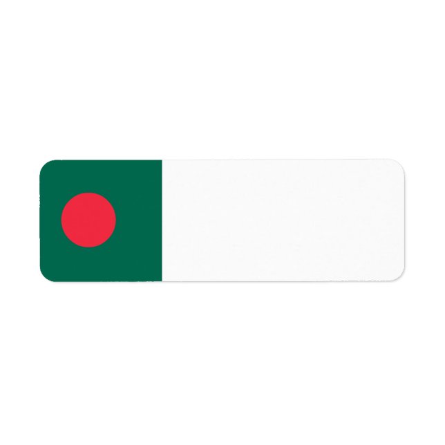 Bangladesh Flag Return Address Label (Front)