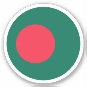 Bangladesh Flag Round Sticker