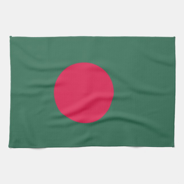 Bangladesh flag tea towel (Horizontal)