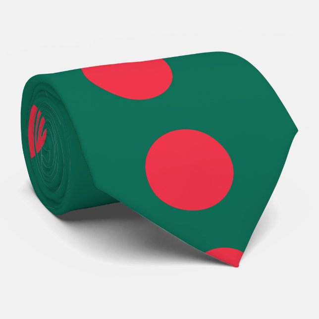 Bangladesh flag tie (Rolled)