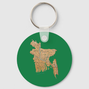 Bangladesh Map Keychain