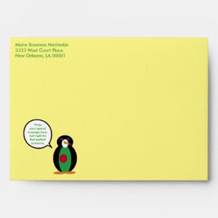 Bangladesh Talking Ms Penguin Personalised Envelopes