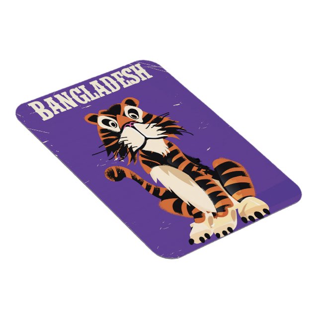 Bangladesh Vintage travel poster cartoon Magnet (Right Side)
