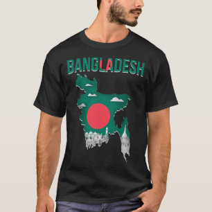 Bangladeshi Bangladesh Country Map Flag T-Shirt