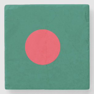 Bangladeshi Flag (Bangladesh) Stone Coaster