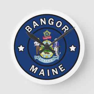 Bangor Maine Round Clock