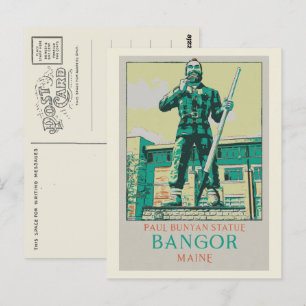 Bangor Maine USA, Paul Bunyan Statue Postcard