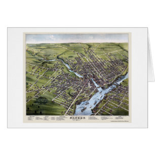 Bangor, ME Panoramic Map - 1875