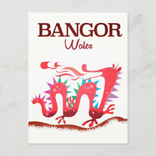 Bangor Wales Dragon poster Postcard