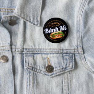 Banh Mi Street Food Baguette Vintage Vietnam Retro 6 Cm Round Badge