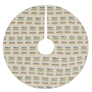 Banh Mi Vietnamese sandwich French bread baguette Brushed Polyester Tree Skirt
