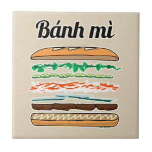 Banh Mi Vietnamese sandwich French bread baguette Ceramic Tile