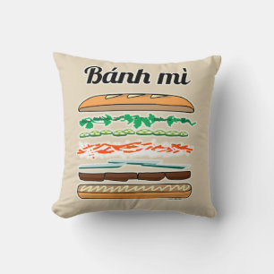 Banh Mi Vietnamese sandwich French bread baguette Cushion