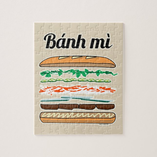 Banh Mi Vietnamese sandwich French bread baguette Jigsaw Puzzle (Vertical)
