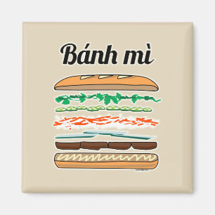 Banh Mi Vietnamese sandwich French bread baguette Magnet