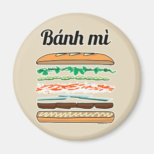 Banh Mi Vietnamese sandwich French bread baguette Magnet