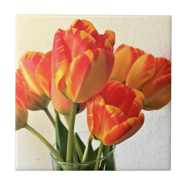 Banja Luka Tulips Ceramic Tile (Front)