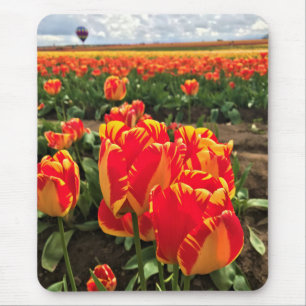 Banja Luka Tulips with Hot Air Balloon Mouse Pad