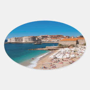Banje Beach Oval Sticker
