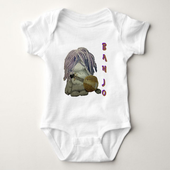 Banjo Baby Suit White Bodysuit (Front)
