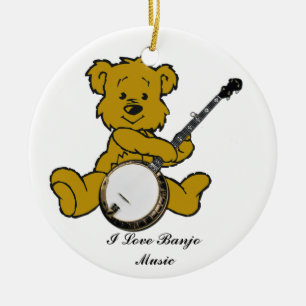 BANJO BEAR-ORNAMENT CERAMIC ORNAMENT