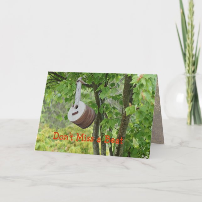 Banjo Birdhouse - customise any occasion Card (Front)