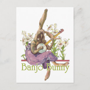 Banjo Bunny Postcard