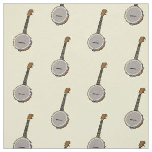 Banjo cartoon illustration fabric