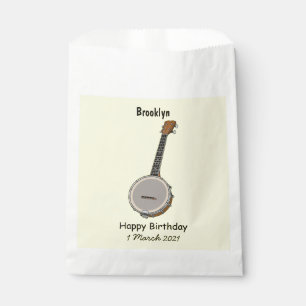 Banjo cartoon illustration favour bag