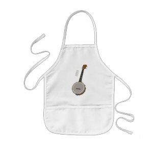 Banjo cartoon illustration  kids apron