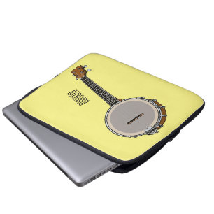 Banjo cartoon illustration  laptop sleeve
