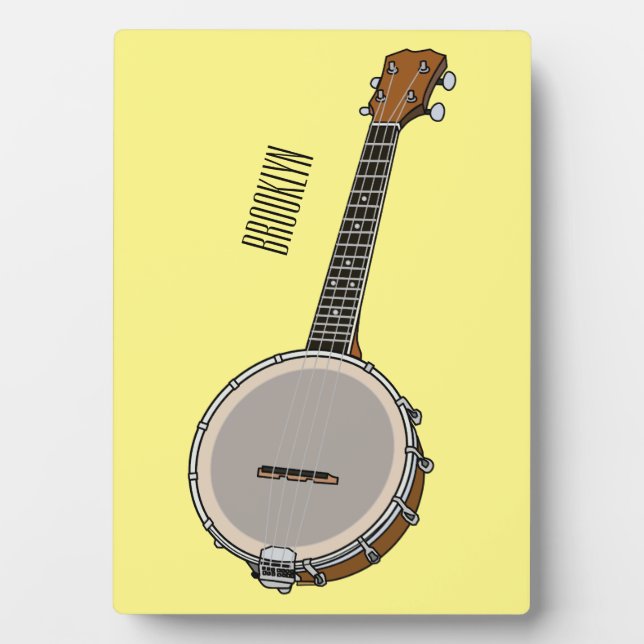 Banjo cartoon illustration  plaque (Front)