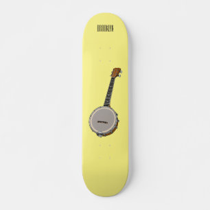 Banjo cartoon illustration  skateboard