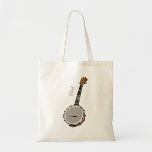 Banjo cartoon illustration  tote bag (Front)