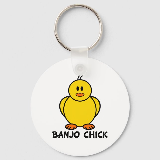 Banjo Chick Key Ring (Front)