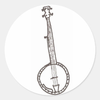BANJO CLASSIC ROUND STICKER