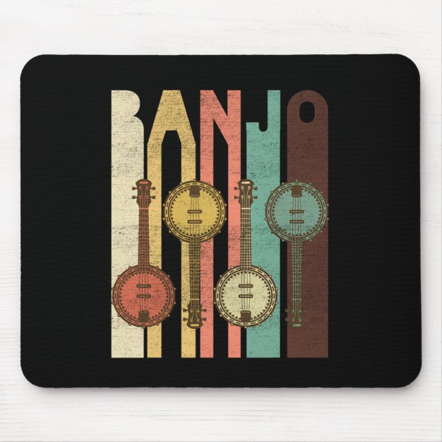 Banjo Country Music Instrument Bluegrass Band Gift Mouse Pad (Front)