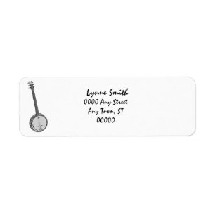 Banjo "Drawing" Return Address Label