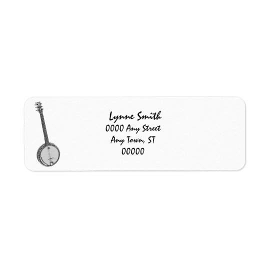 Banjo "Drawing" Return Address Label