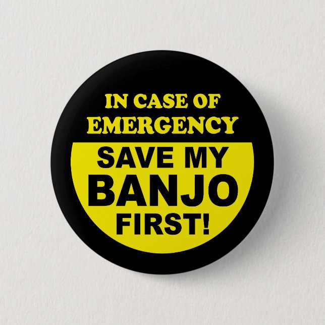 Banjo Emergency 6 Cm Round Badge (Front)