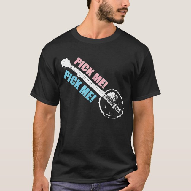 Banjo For Men Blue Grass T-Shirt (Front)
