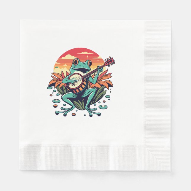 Banjo Frog Napkin (Front)