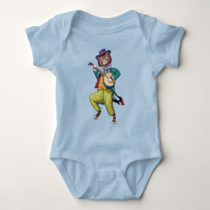 Banjo (Guitar) Player Cat, Louis Wain Baby Bodysuit