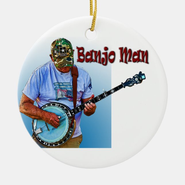 BANJO MAN CERAMIC ORNAMENT (Front)